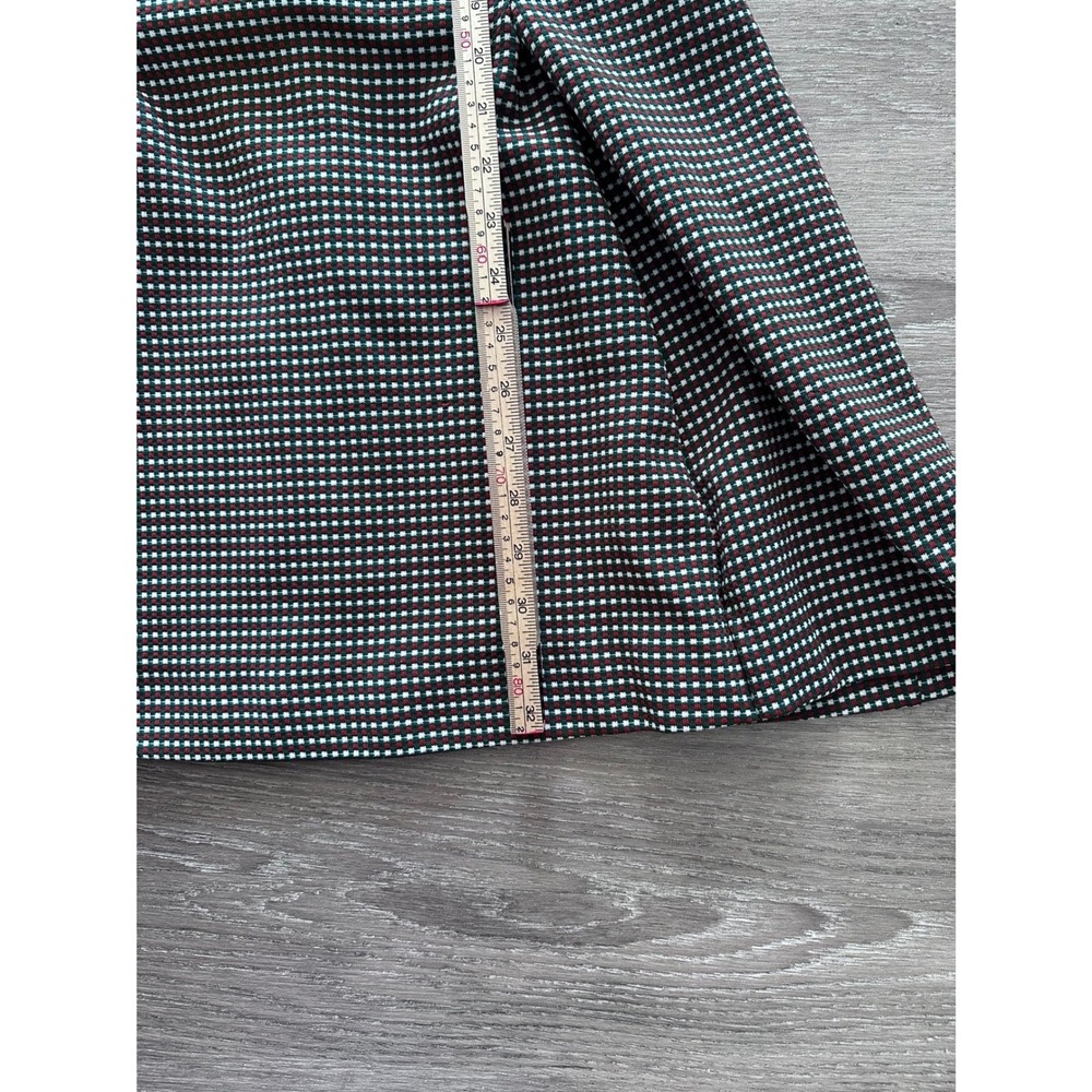Vintage Gay Gibson 70s Mod Dress Houndstooth GoGo Retro Mock Neck XS Orange - Picture 10 of 10